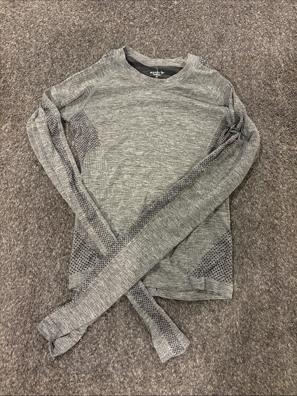 Old Navy Gray Long Sleeve Seamless Active Top